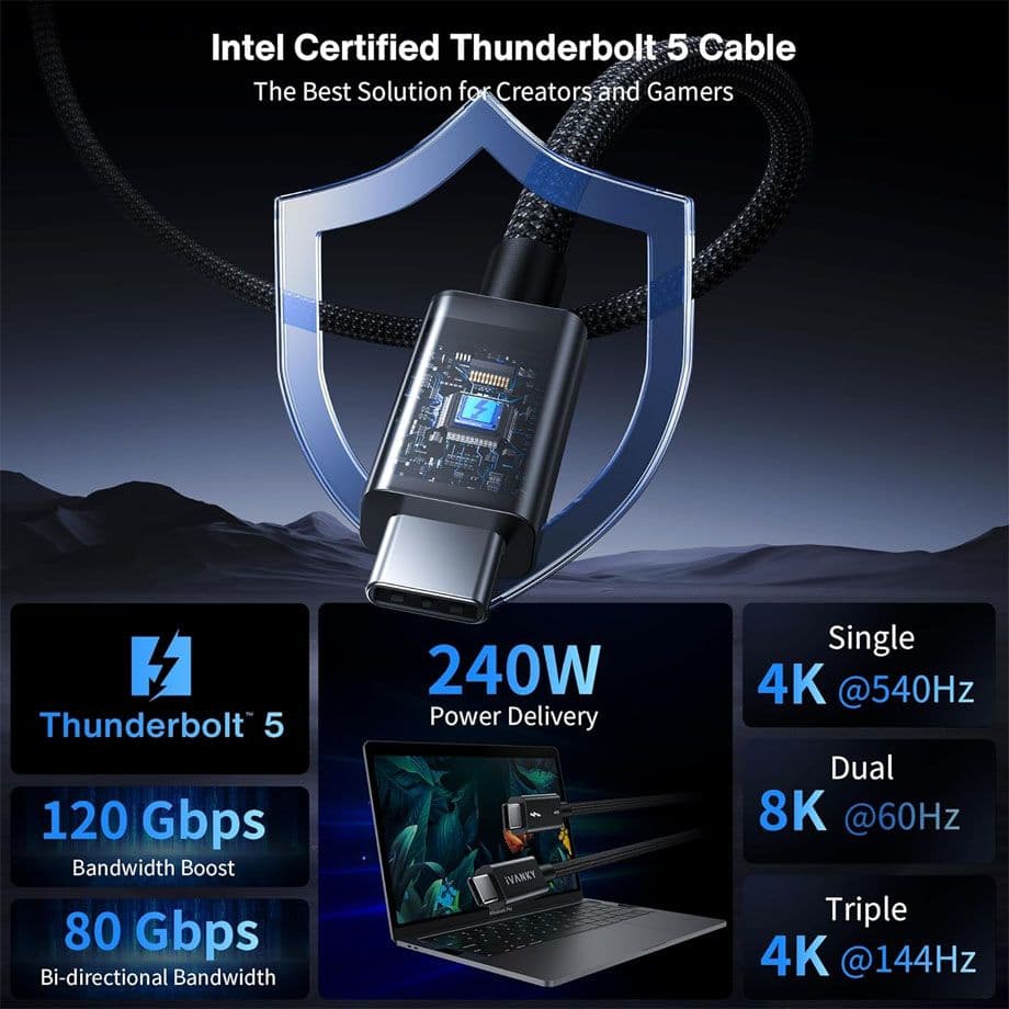 Thunderbolt 5 USB-C Cable