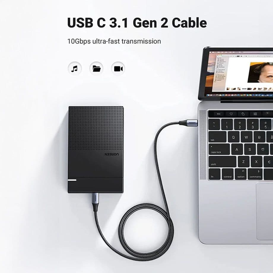Кабель USB-C 3.1 100W 10Gbps