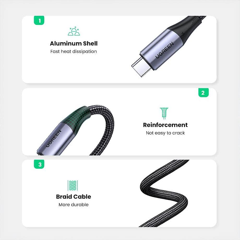 Кабель USB-C 3.1 100W 10Gbps